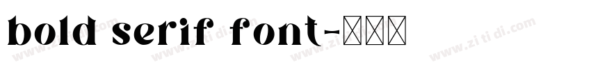 bold serif font字体转换